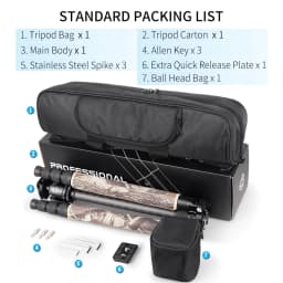 INNOREL RT75CM/RT85CM Professional Carbon Fiber Tripod Monopod for DSLR Camera Heavy Duty Stand Panoramic Low Gravity Ball Head