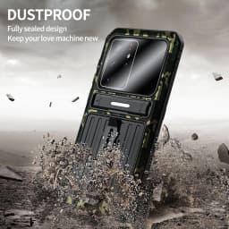 for Samsung Galaxy S22 S21 Ultra Aluminum Metal Case with Screen Protector Heavy Duty Dustproof Dropproof Shockproof Metal Case