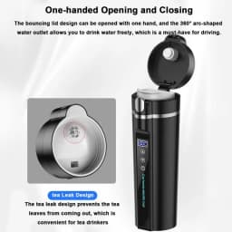 Smart Car Mug Car Heating Thermos Cup 450ML Smart Mug With Temperature Control One-Piece Cup Body Design 12V-24V