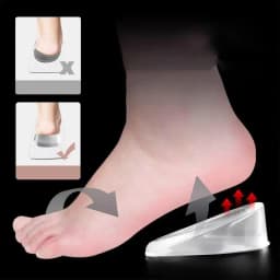 Silicone Gel Height Increase Insole Heel Lifting Inserts Shoe Foot Care Protector Elastic Cushion Arch Support Insert For Unisex