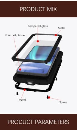 Lovemei Aluminum For Samsung Galaxy S23 S22 S21 Plus 5G Cases Metal+Gorilla Glass Heavy Duty Protection Doom Armor for S23+ S22+