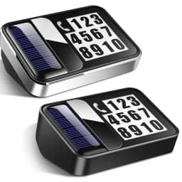 Car Solar Charging Parking Number Plate Luminous LED Digital Temporary Parking Card Auto Stop Phone Number Card For Car Supplies