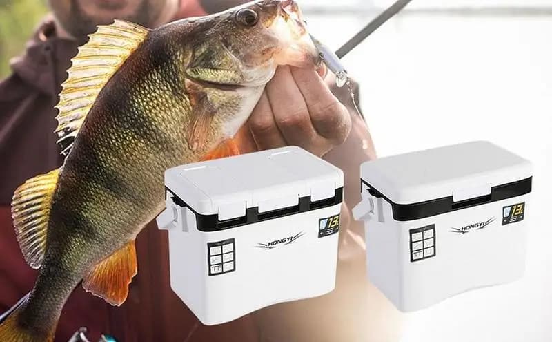 13L Outdoor Fishing Cooler Bag Lightweight Insulated Bait Cooler Capacity Portable Fish Cooler Fishing Box Bait Bucket