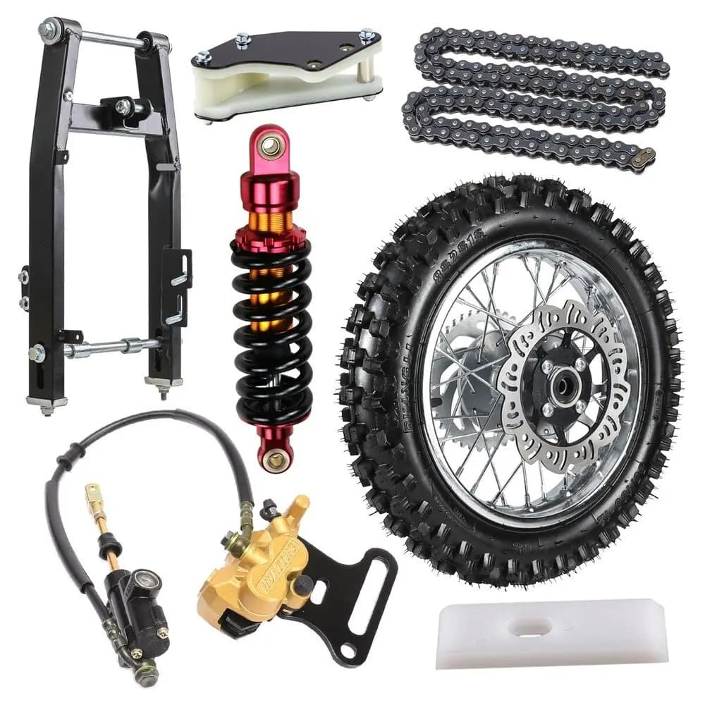 TPRO 12“ Rear Wheel 80/100-12 Tyre + Shock Swingarm Pit Dirt Bike CRF50 70 Thumpstar