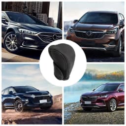 Auto Gear Shift Cover Handbrake Cover Universal PU Leather Automatic Knob Cover Car Shifter Stick Protector Decoration