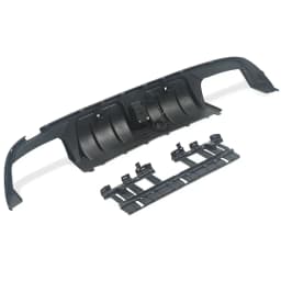 Rear Bumper Diffuser with Exhaust Tips For Mercedes-Benz C-Class W205 C200 C300 C400 C43 C63 AMG Rear Lip with LED Light