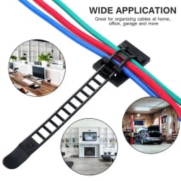 Adjustable Tie Down Straps Back Adhesive Nylon Lashing Tiedown Straps Cord Organizing Supplies Cable Management Wire Clips for