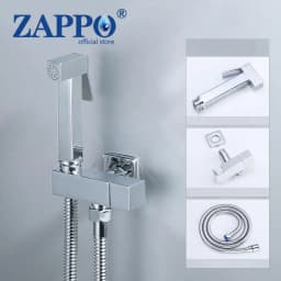ZAPPO Bidet Sprayer Faucet for Toilet Brass Rough-in Valve Handheld Bidet Attachment Set for Feminine Pets Hot Cold Water Mixer