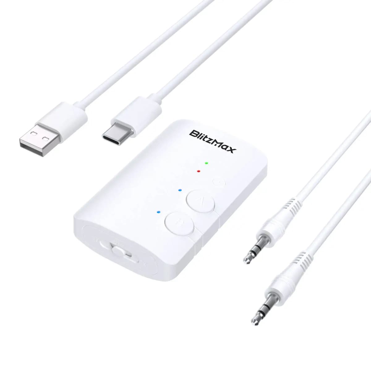 Blitzwolf BlitzMax BM-LE505 Transmitter Receiver bluetooth V5.2 Adaptive HiFi Sound Wireless Adapter for PC TV Wired Speaker