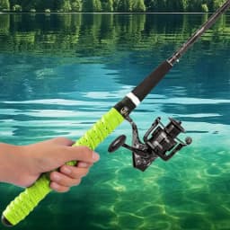 Fishing Rod Grip Non-Slip Fishing Pole Handle Wrap 43.3 Inch Sweat Absorbing Hand Grip Wrap Protective Fishing Rod Wrapping Tape