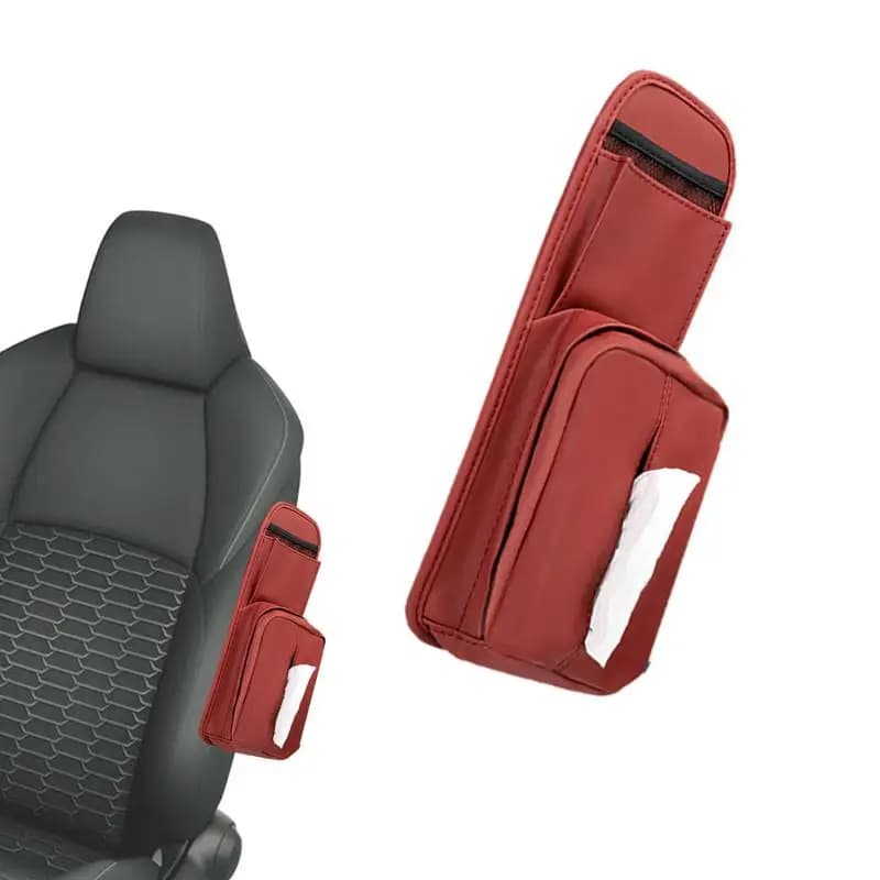 Solid Car Seat Side Organizer Car Side Seat Tissue Box Multifunctional Pocket Storage Car Front Seat Organizer For SUV Truck