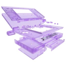 eXtremeRate Replacement Full Housing Shell for Nintendo DS Lite for NDSL - Clear Atomic Purple