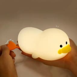 Duck Night Light For Kids Cute Light Up Duck Silicone Dimmable Rechargeable Touch Control Soft Kids Nursery Nightlight With