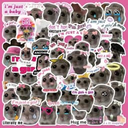 Sad Hamster Sticker Cute Meme Cute Sad Hamster Sticker Decals Cute Aesthetic Girly Hamster Decal 56X PVC Cute For Skateboard