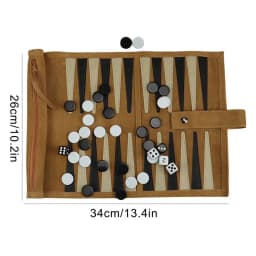 Travel Size Backgammon Game Portable Travel Strategy Backgammon Game Set Backgammon Small Game Set Strategy Backgammon Game Set