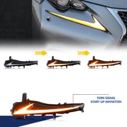 LED Daytime Running Light Kit for Lexus IS250 IS200t IS350 ISF IS300 2014-2016 Sequential Turn Signal DRL Assembly