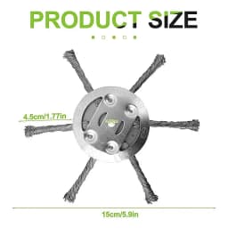 Upgrade 6 Heads Steel Wire Weeds Brush Cutter Grass Trimmer Head Universal Rotary Wheel Brush Disc Lawn Mower Garden Tools
