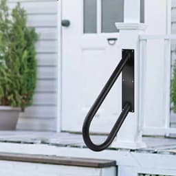 Wall Mount Handrail U-Shaped Stair Railing Indoor Wall Mounted Stair Handrail Iron Non-slip Grab Railing Hand Rails for Seniors