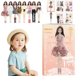 Dress-up Dolls Playset Dress-up Dolls Safe Smooth Playset Toy Educative Portable Pretend Play Toys For Birthday New Year