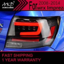 Car Lights for Subaru Impreza LED Tail Light 2008-2014 wrx Rear Stop Lamp Brake Signal DRL Reverse Automotive Accessories