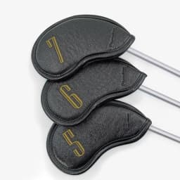 Golf Iron Covers 10pcs Iron Head Covers PU Leather Club Covers Head Covers Waterproof Iron Headcover Wedge Golf Iron Cover For