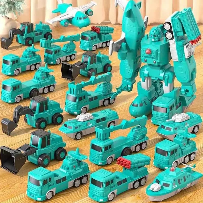 Magnetic Construction Vehicles Magnet Car Assembled Toy Creative Magnetic Trucks For Toddler 4-6 Early Learning Magnetic Blocks