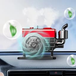 Solar Powered Car Air Freshener Vintage Air Freshener For Car Simulated Engine Car Air Fresheners With Solar Rotating Portable