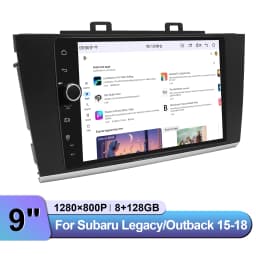 JOYING 9" Android Car Stereo for Subaru Legacy Outback 2015-2018 Wireless CarPlay Android Auto GPS OEM Camera Harman Kardon