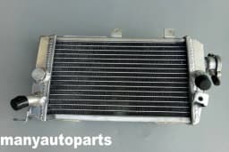 Aluminum Radiator + 7" FAN For Kawasaki KLR650 KLR650E KLR 650 E 2008-2014 2009 2010 2011 2012 2013