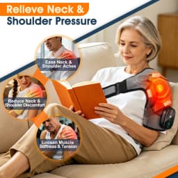 Electric Heated Shoulder Wrap With Massage 2 In 1 Vibration Heating Shoulder Massager Belt For Neck Back Body Arthritis Relief