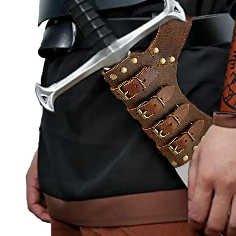Medieval Leather Belt Medieval Knight Accessories Belt Costume Rapier Leather Case Storage Sleeve Cover Holster Pirate Cosplay