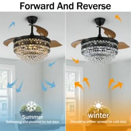 Modern Intelligent Ceiling Fan Lights App Rc Adjustable 6 Level Speed Luminaire Bedroom Led Fandelier Lamp Indoor Pendant Light