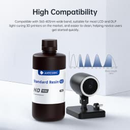 ANYCUBIC 405nm UV Standard Resin / Standard Resin V2 For LCD 3D Printer Photon Mono M7 3D Printing Resin UV Sensitive Resin 1kg