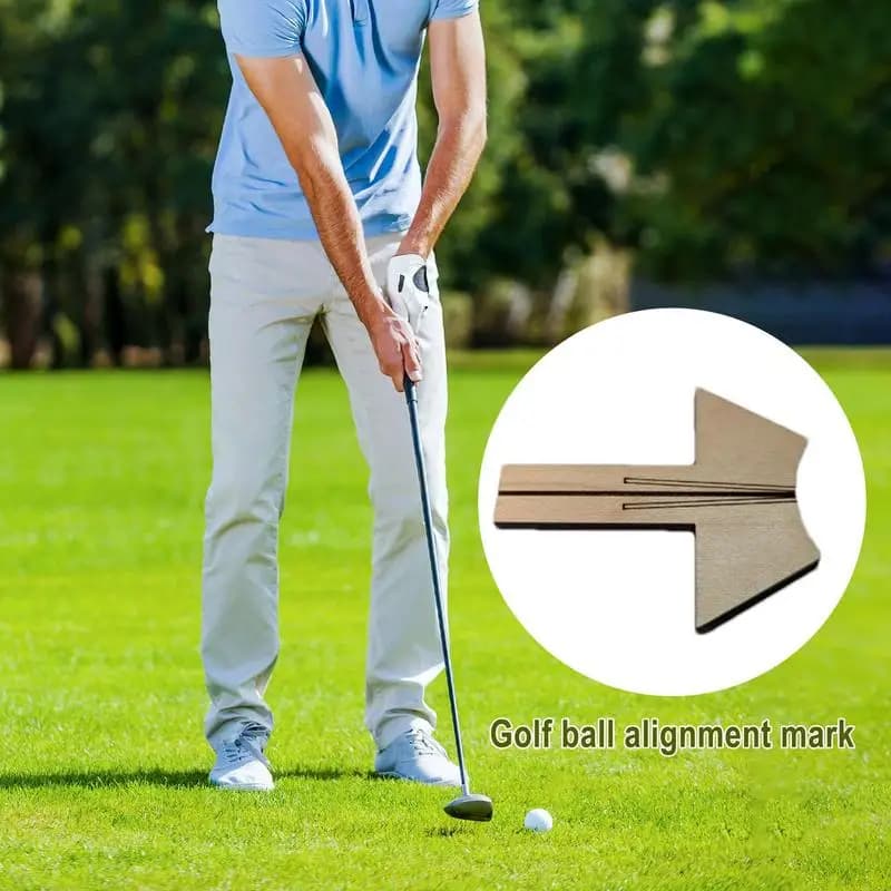 Golf Alignment Marker Golf Putting Marker Wooden Putter Aid Precision Putting Marker Ball Alignment Tool For Golfers Husband Dad