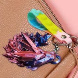 3D Printed Dragon Flexible Keychain 3d Printed Chinese Dragon Keychain Rainbow Pearlescent Colors Articulated Dragon Year