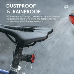 ROCKBROS Bicycle Rear Light Bike Smart Brake Sensing Taillight Type-C Charging Day/Night Sensing MTB Road Bike Accessories