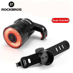 ROCKBROS Bicycle Rear Light Bike Smart Brake Sensing Taillight Type-C Charging Day/Night Sensing MTB Road Bike Accessories