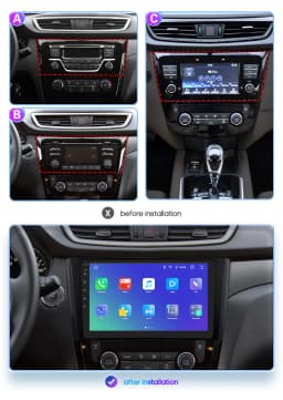 Hizpo 2Din Android 13 for Nissan Rogue X-Trail X Trail 3 T32 2013 - 2017 Qashqai 2 J11 Car Radio Multimedia GPS Carplay Auto DSP