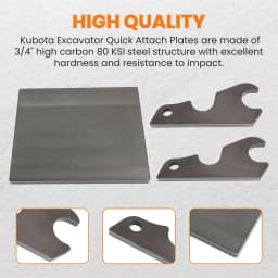 Quick Attach Bucket Ears for Kubota U35 KX91 KX121 KX040