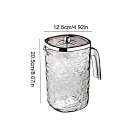 Iced Tea Pitcher Thickened Pitcher With Top Lid Large Iced Tea Pitcher Heat-Resistant Carafe For Hot/Cold Water Water Pitcher