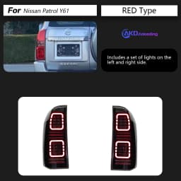 Car Lights for Nissan Patrol Y61 LED Tail Light 2005-2022 Y61 Rear Stop Lamp Brake Signal DRL Reverse Automotive Accessories