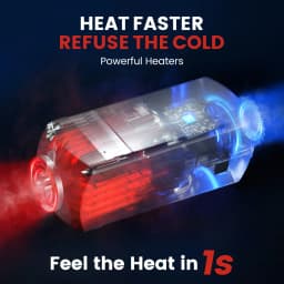 Hcalory 5KW Smart Car Parking Heater with Remote Control and LCD Screen 10L Tank Portable Diesel Air Heater for SUV RV Van Boat