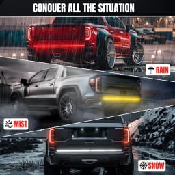 60" Tailgate LED Strip Bar Brake Turn Signal Tail Light LED Brake Light Strip Turn Signal Warning Reverse Light Waterproof