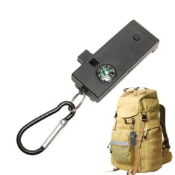 Survival Whistle 5 in1 Outdoor Whistle with Telescope Survival Gear Whistle Survival Equipment Magnifying Flashlight for Fishing