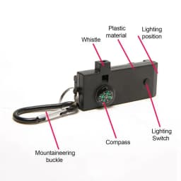 Survival Whistle 5 in1 Outdoor Whistle with Telescope Survival Gear Whistle Survival Equipment Magnifying Flashlight for Fishing