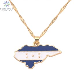 SOMESOOR African Countries National Flag Necklace Nigeria Ghana Jamaica Maps Hip-hop Enamel Pendant Chain Jewelry For Women Gift