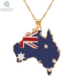 SOMESOOR African Countries National Flag Necklace Nigeria Ghana Jamaica Maps Hip-hop Enamel Pendant Chain Jewelry For Women Gift