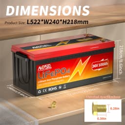 12V 24V 50Ah 100Ah 140Ah 168Ah 200Ah 300Ah Lifepo4 Battery Built-in BMS Rechargeable Deep Cycle for RV Golf Cart Solar Storage