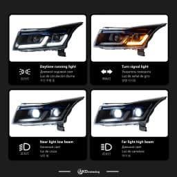 AKD Head Lamp for Chevrolet Cruze LED Headlight 2009-2016 Headlights Cruze DRL Turn Signal High Beam Angel Eye Projector Lens