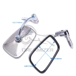 Universal Chrome Motorcycle 7/8" Handle Bar End Mirrors For Harley Honda Kasasaki Triumph Rearview Mirrors Accessories